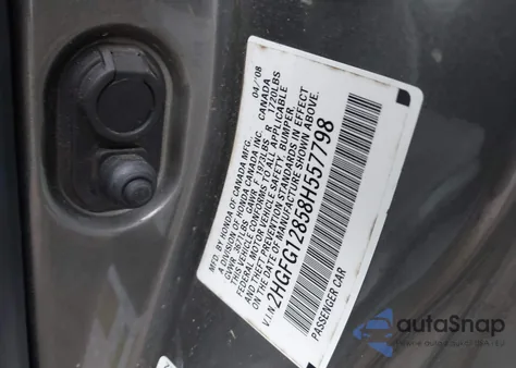 2008 Honda Civic Ex from USA, damaged, VIN 2HGFG12858H557798